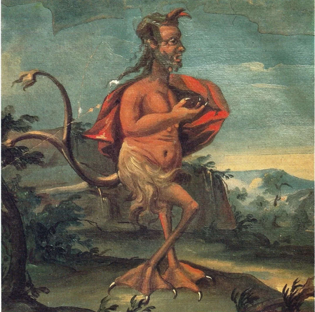 ©Teufelsfigur, um 1730 (Gouache), unbekannter Künstler, Bildarchiv Uther, Göttingen 230311 Märchen