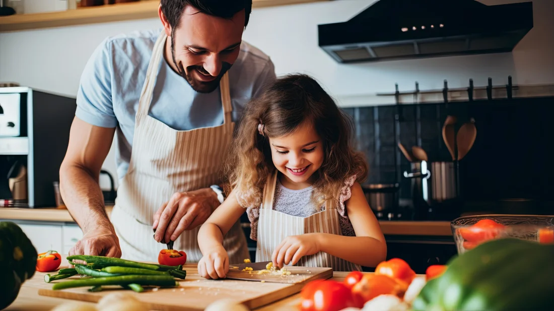 ©VERTEX SPACE_generiert mit KI_AdobeStock 245265 Kochen mit Kindern