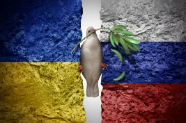 Friedenstaube zwischen Ukraine_Russland